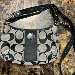Coach purse black and gray used very little in great condition smoke free home.